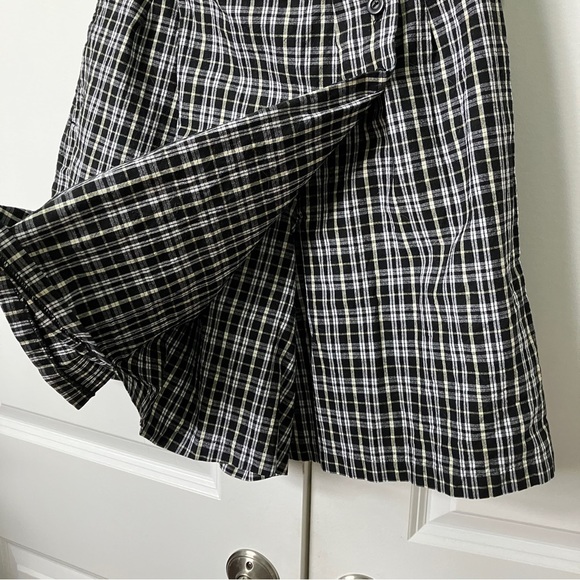 Vintage Tee Wear for Her Black Plaid High Rise Tennis Golf  Skort - Picture 3 of 6